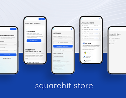 Web App // Squarebit store