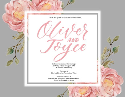 Oliver and Joyce Wedding Invitation
