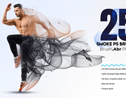 25 Smoke Photoshop Abr Brushes Set