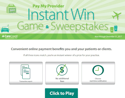 CareCredit Instant Win Game Sweepstakes