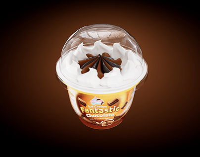 3D Ice Cups made with Cinema 4d