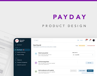 Screens from Payroll Design