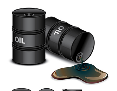 Vector oil barrel illustration