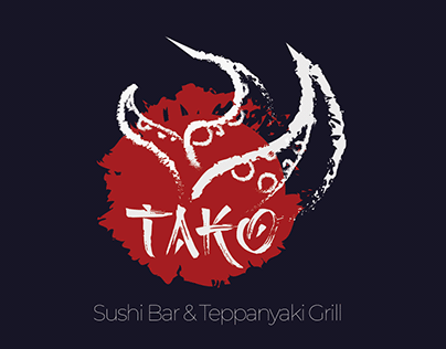Tako Japanise restaurant logo and branding