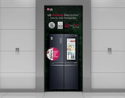 Elevator Branding - LG Refrigerator