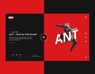 Marvel Antman Landing page