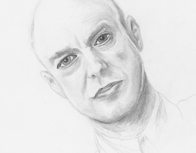 Brian Eno Pencil Portrait