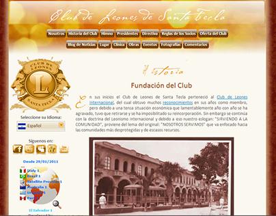Lions Club of Santa Tecla - Web Site