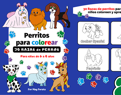 Perritos para colorear (Coloring book for children)