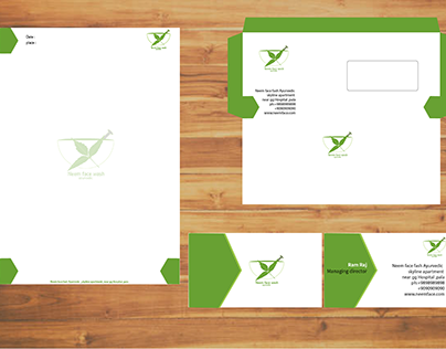 visiting cards,envelope and letter head