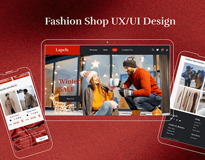 UXUI design for Fashion Shop