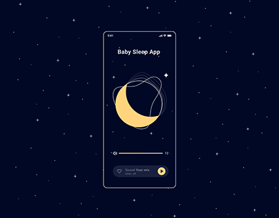 Baby Sleep UX/UI App White Noise