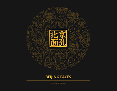 Beijing Faces logo and identity, Beijing.