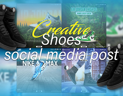 Creative shoes social media post