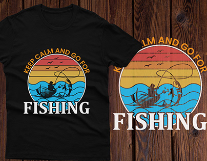 Fishing T shirt design portfolio.