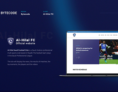 Alhilal FC website Ui/UX