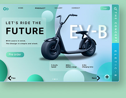 E-Bike Web UI Design