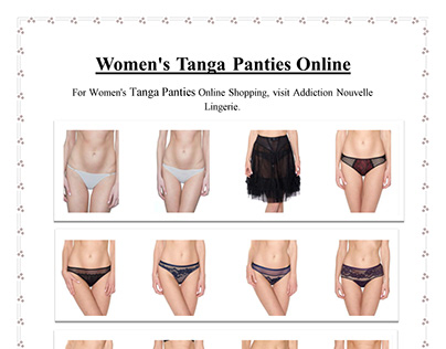 Women's Tanga Panties Online
