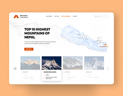 Mountain Associated Company Website UI