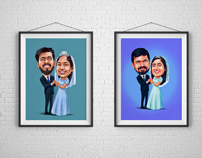 Wedding caricature - commission works.