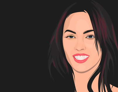 Face Vector Illustration- Megan Fox