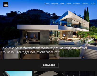 "JLG Architects", Corporate Website/Landing Page Design