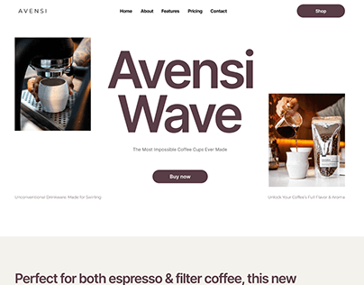 Avensi Wave: Kickstarter Landing Page design