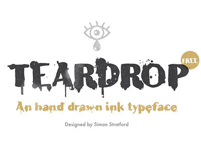 Teardrop free typeface