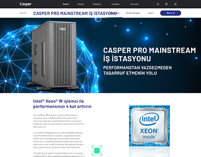 Casper PRO Mainstream İş İstasyonu Web Sayfası