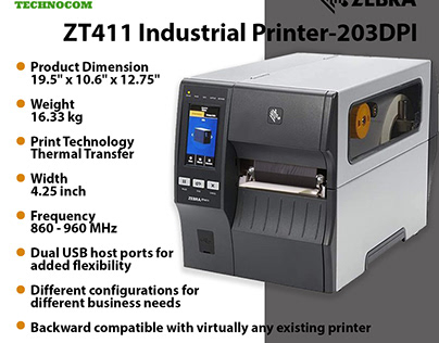 Affordable ZT411 Industrial Printer from SPOK Technocom