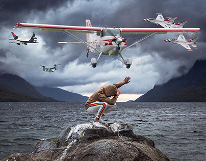 Aircraft Photoshop Editing Overlays Digital Backdrop