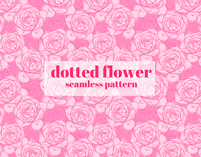 Surface Design | Dotted Flower Seamless Pattern