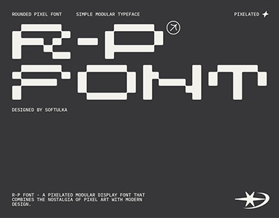 Project thumbnail - R-P Font - a Pixelated Modular Font