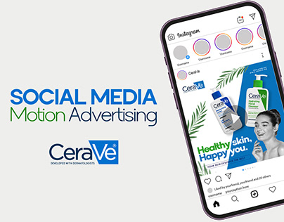 CeraVe Social Media Motion Advertising Products.