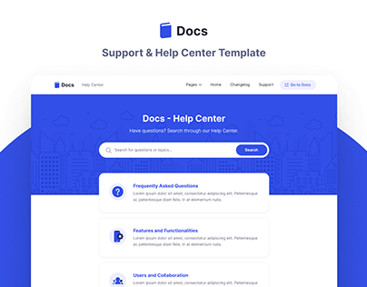 Docs - Help Center Webflow Template