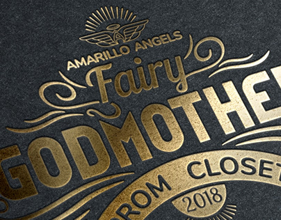Amarillo Angels Fairy Godmother Logo & Invitation