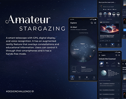 Stargazing App Design: #Designchallange01