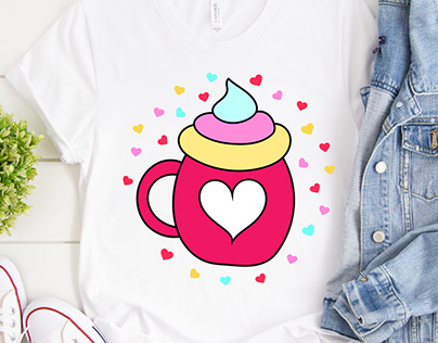 Valentines Day Cute T-shirt Design