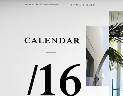 ZARA HOME . Official Calendar - Cover options