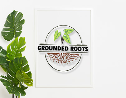 Grounded roots logo design