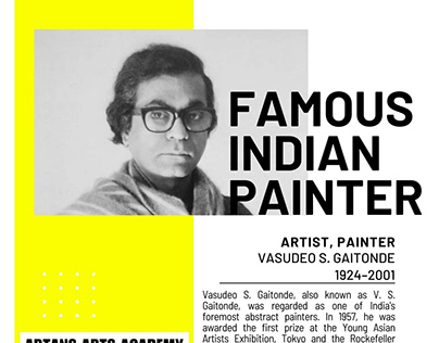 FAMOUS INDIAN PAINTER VASUDEO S. GAITONDE