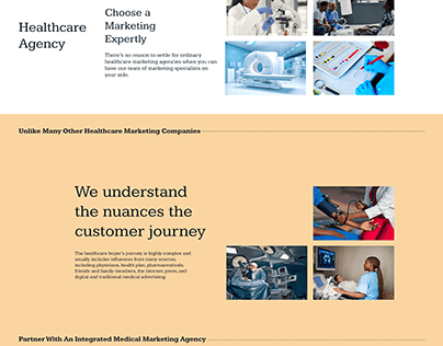 Landing page for healthcare agency.