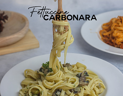 Fettuccine Carbonara - Food photography