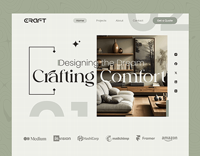 Interior Design Landing Page || Web Design
