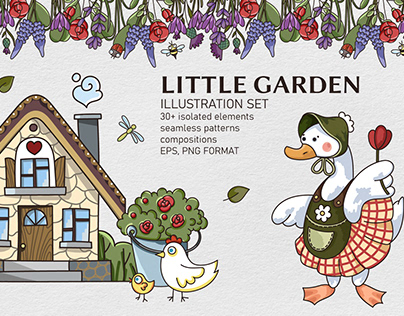 LITTLE GARDEN - illustration set