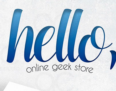 Diseño logotipo. Hello, online geek store