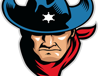 Cowboy head mascot vector image