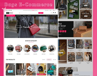 Bags E-Store Website Concept Design UI