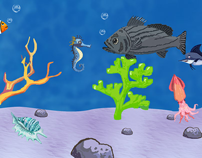 Underwater illustration / Su altı illüstrasyon