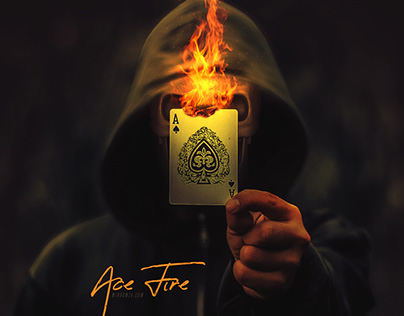 Photo manipulation of fire on ace